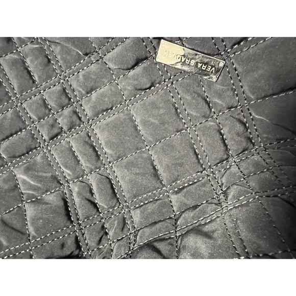 Vera Bradley Black Quilted Bucket Drawstring Bag - Picture 5 of 6